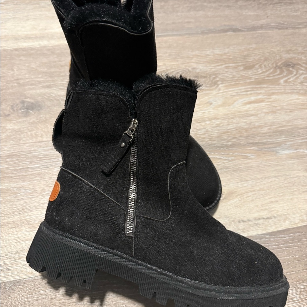 Black Suede Women's Boots
